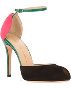 Charlotte Olympia Tricolour Sandal - Lyst