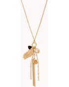 Forever 21 Femme Faux Pearl Chain Necklace - Lyst