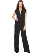 American Retro Stretch Double Breasted Crepe Jumpsuit - Lyst
