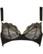 Bordelle Lace & Silk Satin Soft Wire Bra - Lyst