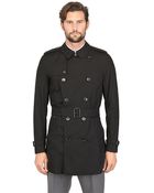 Burberry Mid Length Cotton Gabardine Trench Coat - Lyst