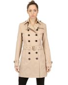Burberry Brit Cotton Gabardine Trench Coat - Lyst