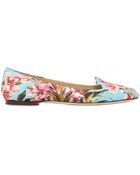Dolce & Gabbana Floral Brocade Loafers - Lyst