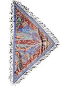 Etro Printed Cashmere Chain Fringe Scarf - Lyst