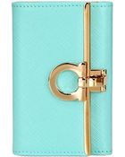 Ferragamo Saffiano Leather Key Holder - Lyst