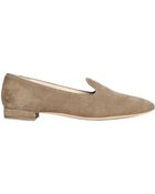 Giorgio Armani Suede Logo Loafers - Lyst