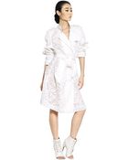 Givenchy Cotton Drill Dentelle Lace Trench Coat - Lyst