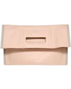 Jil Sander Two Tone Nappa Leather Flag Clutch - Lyst