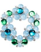 Jones New York Silver-Tone Blue And Green Bauble Cluster Pin - Lyst