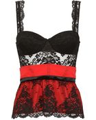 La Perla Lace Silk Georgette Bustier - Lyst
