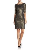 Shoshanna Minka Metallic Lace Dress - Lyst