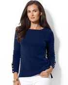 Lauren by Ralph Lauren Petite Woolcashmere Sweater - Lyst
