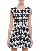 Theyskens' Theory Irock Printed Open-Back Dress - Lyst