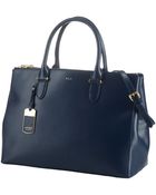 Lauren Ralph Lauren Newbury Leather Double Zip Satchel - Lyst