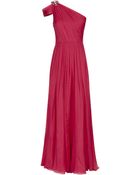 Matthew Williamson Asymmetric Chiffon Gown - Lyst