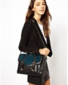 Asos Satchel Bag with Pony Insert - Lyst
