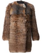 Meteo By Yves Salomon Raccoon Fur Coat - Lyst