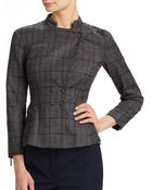 Armani Lurex Windowpane Jacket - Lyst