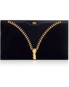 Charlotte Olympia Pandora Unzipped Clutch in Black - Lyst