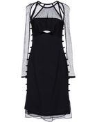 Emilio Pucci Embellished Leather Stretch Tulle Dress - Lyst