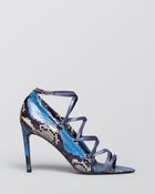 Delman Open Toe Sandals Jojo Criss Cross High Heel - Lyst