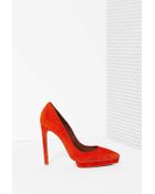 Nasty Gal Jeffrey Campbell Fuego Suede Pump - Lyst