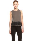 Donna Karan New York Needlepunch Sleeveless Top - Lyst