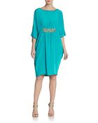Josie Natori Silkcotton Caftan Dress - Lyst