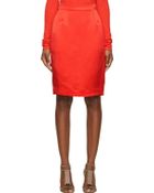 Lanvin Red Pencil Skirt - Lyst