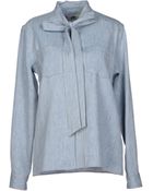 MSGM Denim Shirt - Lyst
