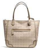 Coach Poppy Tote in Signature C Metallic Outline Fabric - Lyst