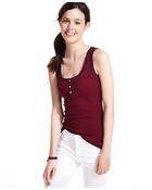 Tommy Hilfiger Striped Ribbed Tank Top - Lyst