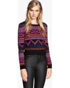 H&M Jacquard-Knit Jumper - Lyst