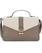 Saks Fifth Avenue Two-Tone Leather Envelope Shoulder Bag - Lyst