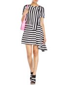 Love Moschino Striped Asymmetrical Dress - Lyst