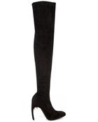 Nicholas Kirkwood Pearl Over The Knee Suede Boots - Lyst