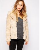 Brave Soul Cropped Faux Fur Jacket - Lyst