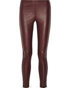 Adam Lippes Leather Skinny Pants - Lyst