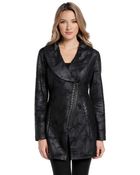 Nic+zoe Nic+Zoe Shawl-Collar Metallic Jacket - Lyst