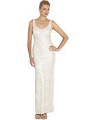 Laundry By Shelli Segal Embroidered Mesh Maxi Dress - Lyst