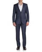 Versace Twill Oxford Wool Suit - Lyst