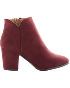 Shoe Magnate Inc Sangria Celebration Bootie - Lyst