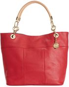 Tommy Hilfiger Leather Th Signature Tote - Lyst