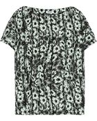 Kenzo Printed Crepe De Chine Top - Lyst