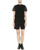 RED Valentino Jumpsuit W/ Polka Dot Sleeves - Lyst