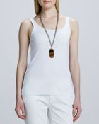 Eileen Fisher Organic Cotton Slim Tank - Lyst