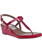 Vaneli For Jildor Kaffle Wedge Sandal Fuchsia Patent - Lyst