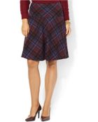 Lauren by Ralph Lauren Plaid Fit And Flare Skirt - Lyst