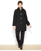 London Fog Plus Size Toggle-Front Raincoat - Lyst