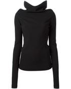 Rick Owens Curved Collar Top - Lyst